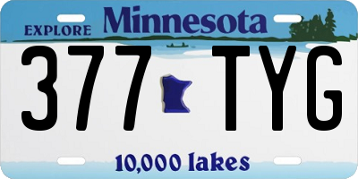 MN license plate 377TYG