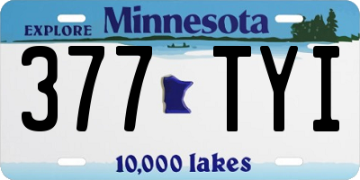 MN license plate 377TYI