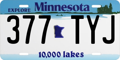 MN license plate 377TYJ