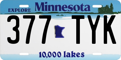 MN license plate 377TYK