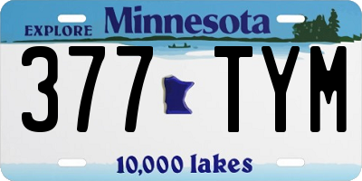 MN license plate 377TYM