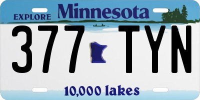 MN license plate 377TYN