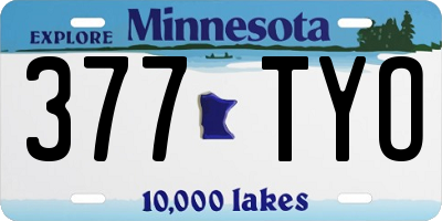 MN license plate 377TYO