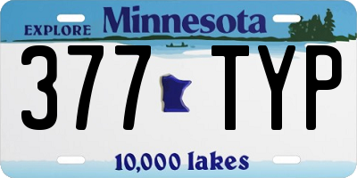 MN license plate 377TYP