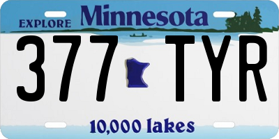 MN license plate 377TYR