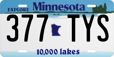 MN license plate 377TYS