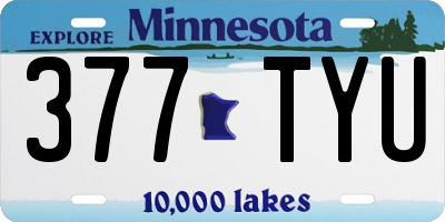 MN license plate 377TYU