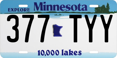 MN license plate 377TYY
