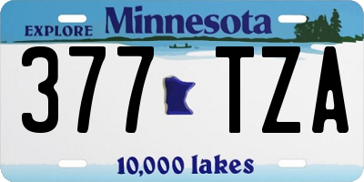 MN license plate 377TZA