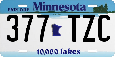 MN license plate 377TZC