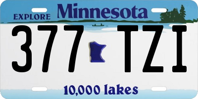 MN license plate 377TZI