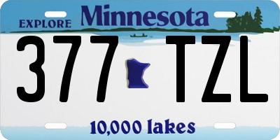 MN license plate 377TZL