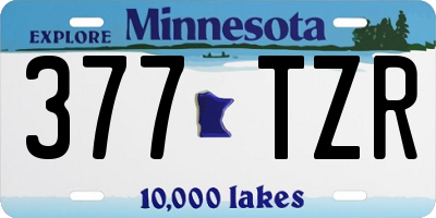 MN license plate 377TZR