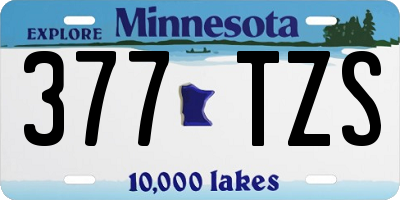 MN license plate 377TZS
