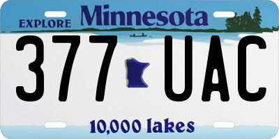 MN license plate 377UAC
