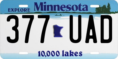MN license plate 377UAD