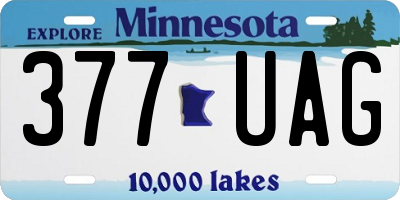 MN license plate 377UAG