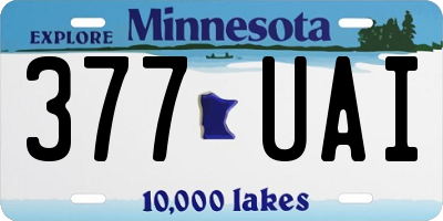 MN license plate 377UAI
