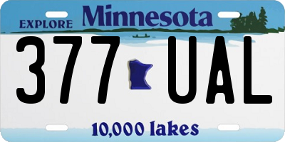 MN license plate 377UAL