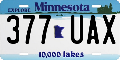 MN license plate 377UAX