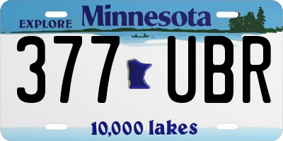 MN license plate 377UBR