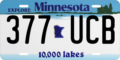 MN license plate 377UCB