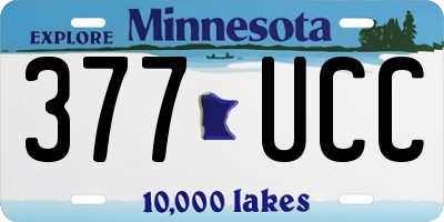 MN license plate 377UCC