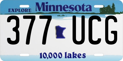 MN license plate 377UCG