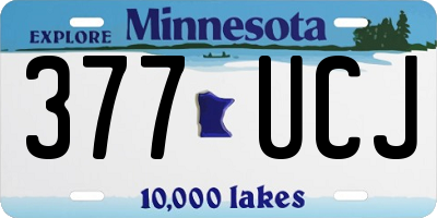MN license plate 377UCJ