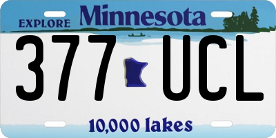 MN license plate 377UCL