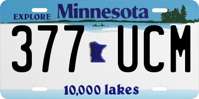 MN license plate 377UCM