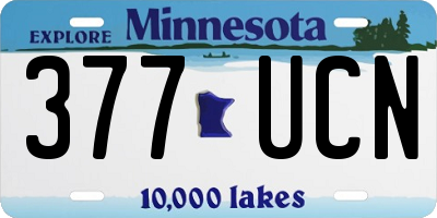 MN license plate 377UCN
