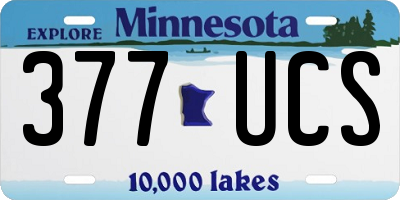 MN license plate 377UCS