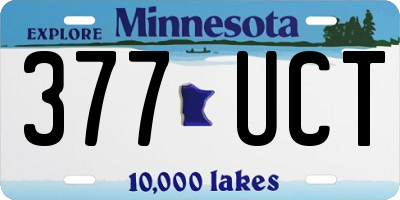 MN license plate 377UCT