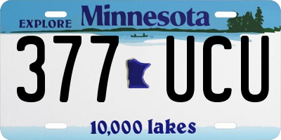 MN license plate 377UCU