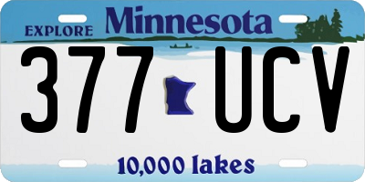 MN license plate 377UCV