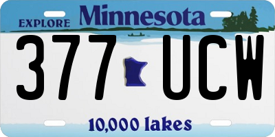 MN license plate 377UCW