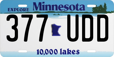 MN license plate 377UDD