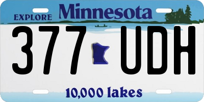 MN license plate 377UDH