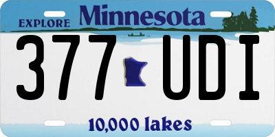 MN license plate 377UDI
