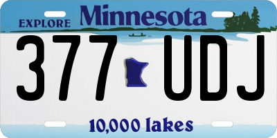 MN license plate 377UDJ