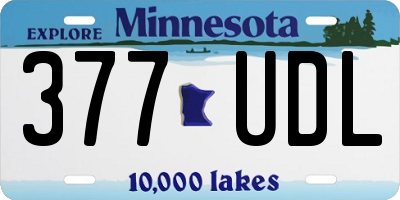 MN license plate 377UDL