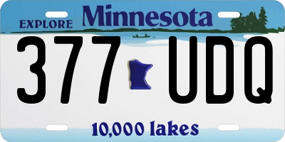 MN license plate 377UDQ