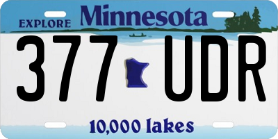 MN license plate 377UDR