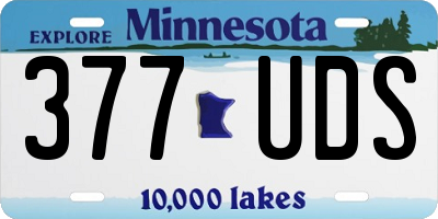 MN license plate 377UDS