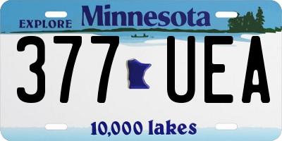 MN license plate 377UEA