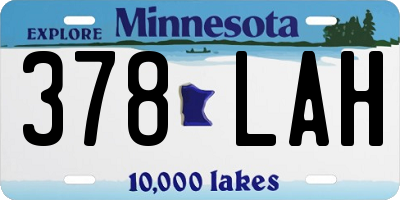 MN license plate 378LAH