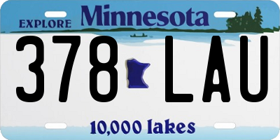 MN license plate 378LAU