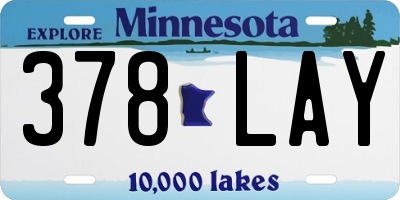 MN license plate 378LAY