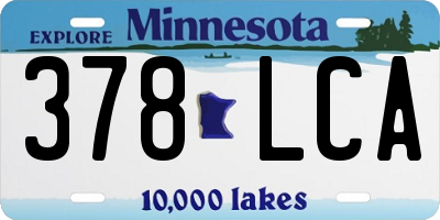 MN license plate 378LCA